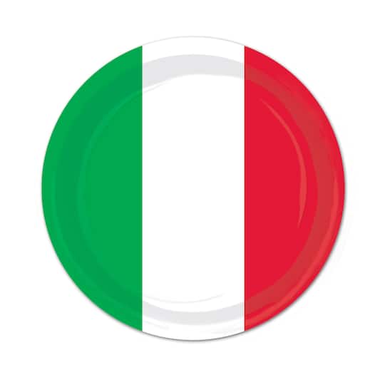 Beistle Red, White & Green Plates, 16ct. in Green/White/Red | 9" | Michaels®